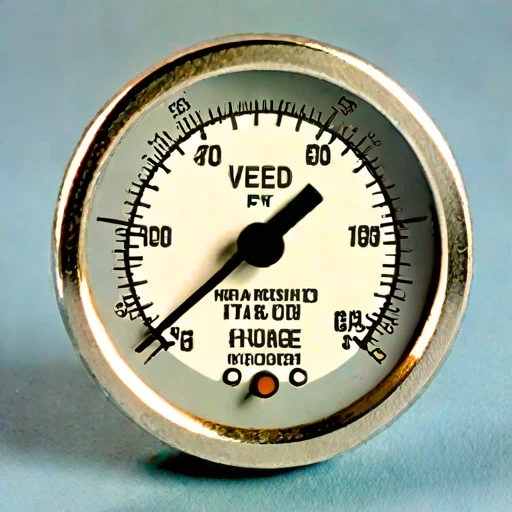 A slip-flow vacuum gauge, photographed against a plain background