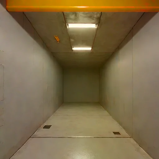 A squeezing-ground test pit, photographed against a plain background