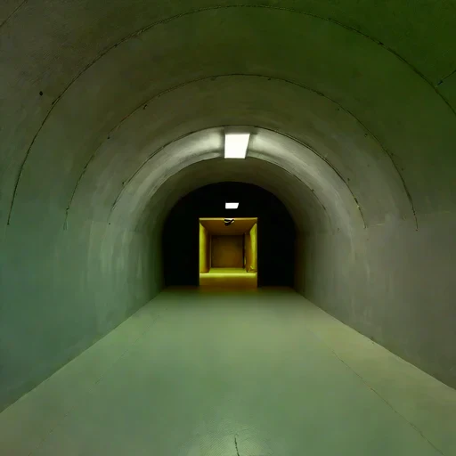 A shotcrete-lined studio vault, photographed against a plain background