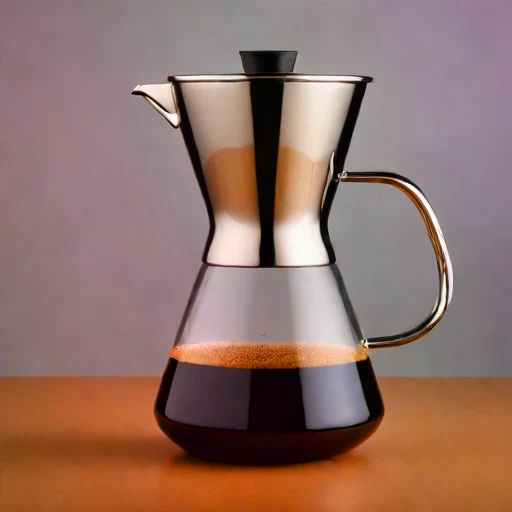 A sintered-pumice percolator, photographed against a plain background