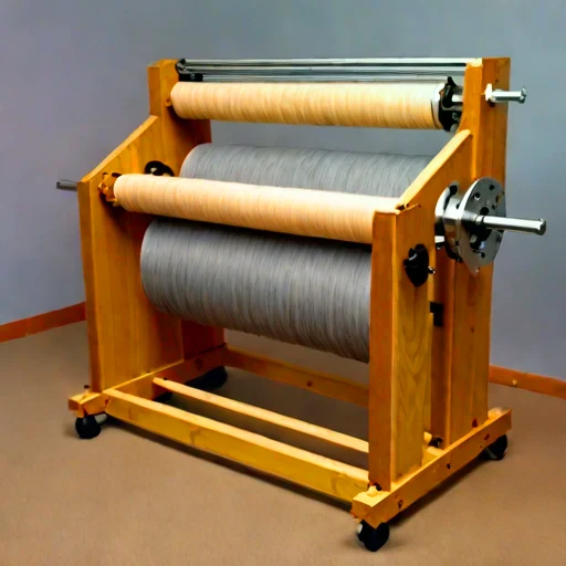 A yardang-abrasion finishing drum, photographed against a plain background