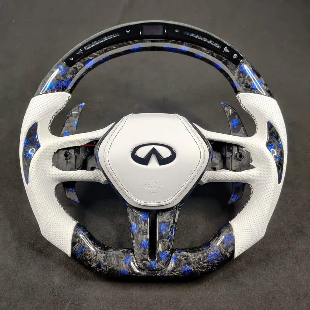 Infiniti Q50 Q60 Custom Carbon Fiber Steering Wheel Authentic OEM core — factory fit
