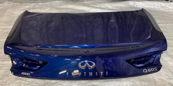 17-20 Infiniti Q60 Trunk Lid Panel w/ Camera / Iridium Blue 