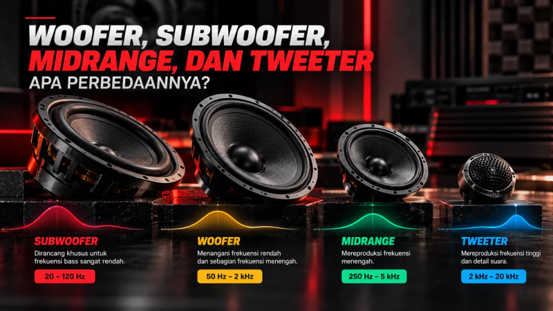 Woofer, Subwoofer, Midrange, dan Tweeter: Apa Perbedaannya?
