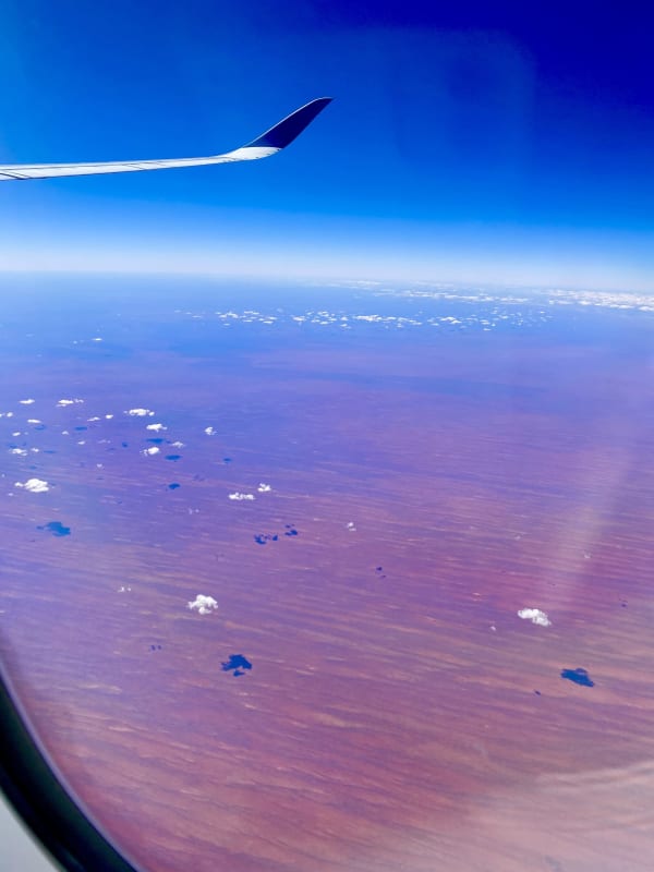 Flying over Central Australia
