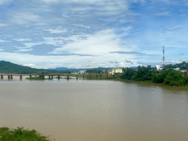 Crossing the Lại Giang River on the Bồng Sơn Railway Bridge