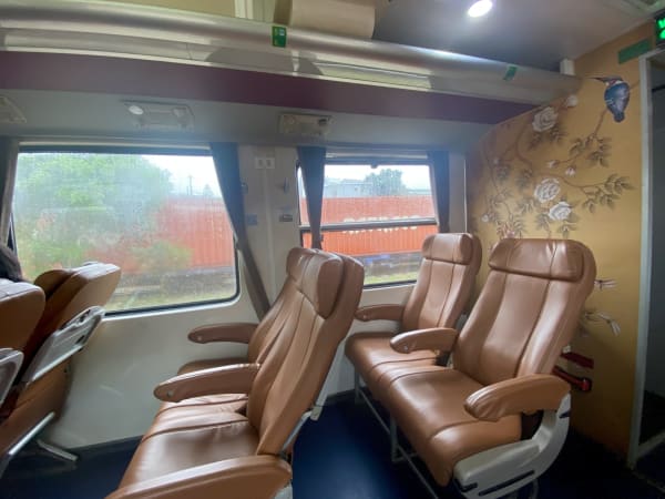 On board the train