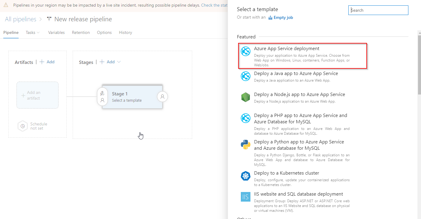 Release App Service