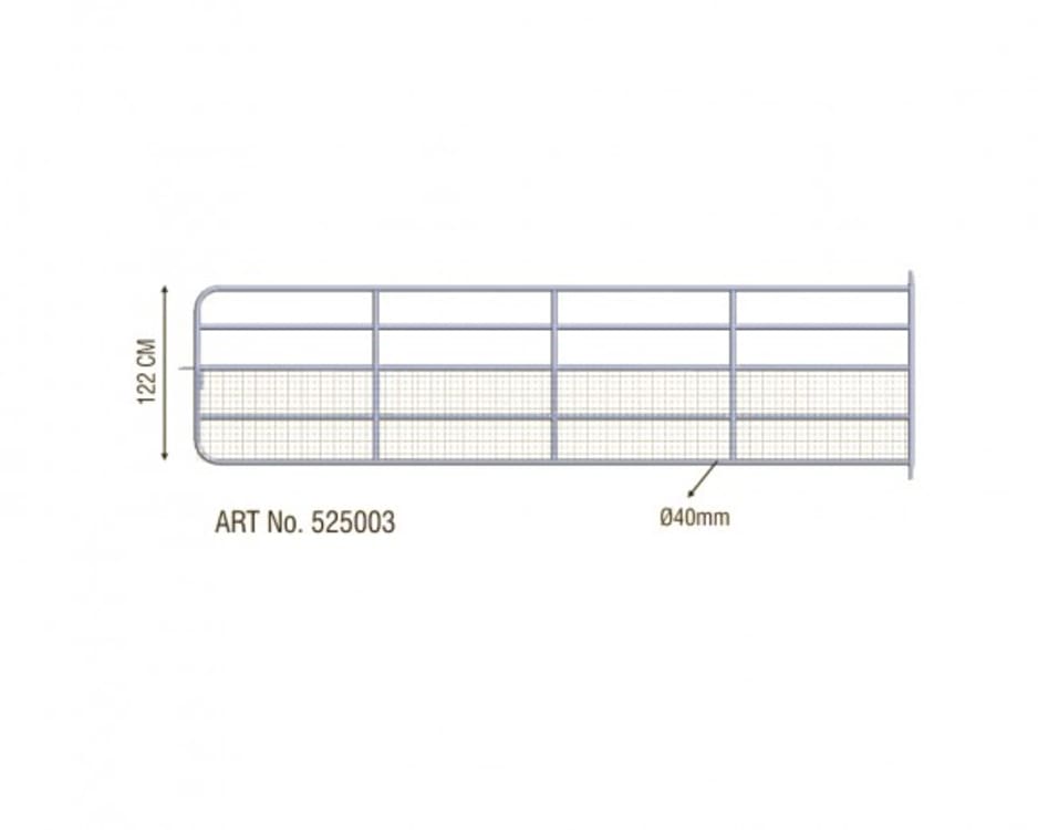 5 Bar Half Mesh Field Gates, view 1