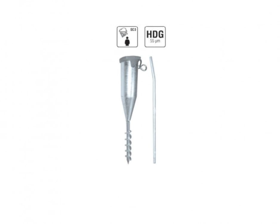 Spiral Pole Anchor For Round Post, view 1
