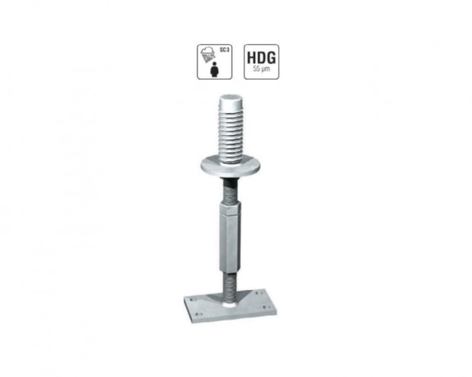 Adjustable Post Support With Long Nut, view 1