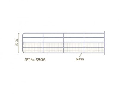 5 Bar Half Mesh Field Gates, Galvanised Field Gates