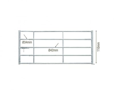 5 Bar Field Gates, Galvanised Field Gates