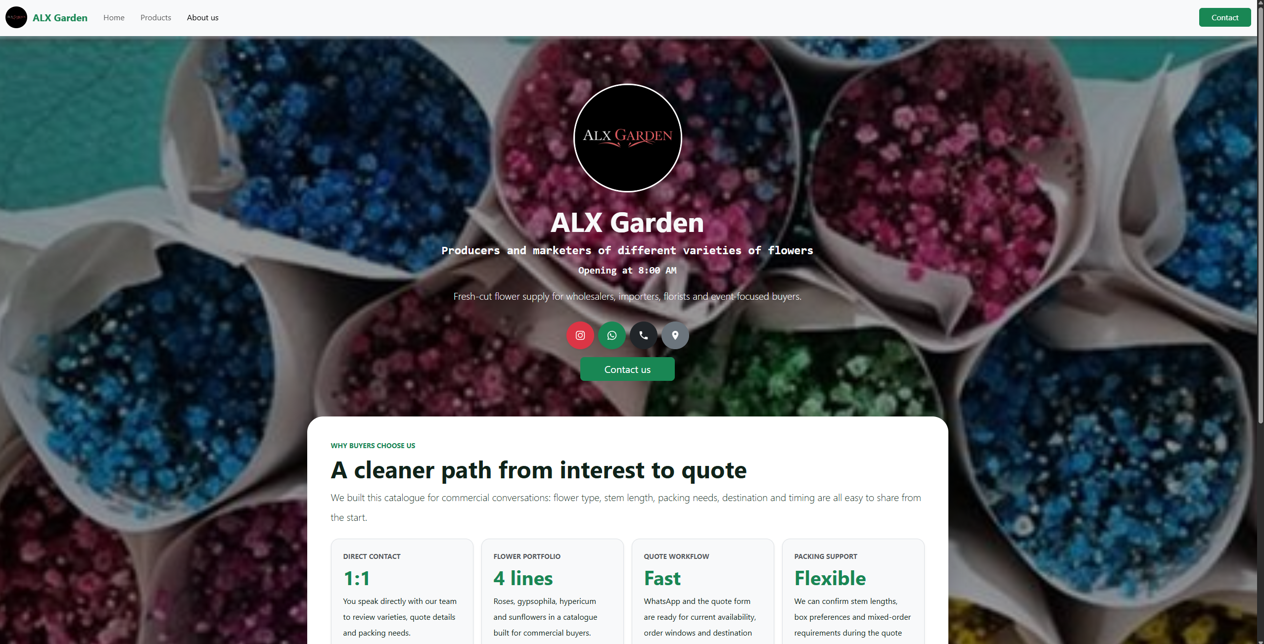 1 de 3: SITIO WEB COMERCIAL Y CATÁLOGO DE FLORES