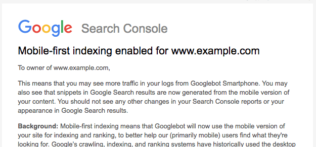 webmaster notification