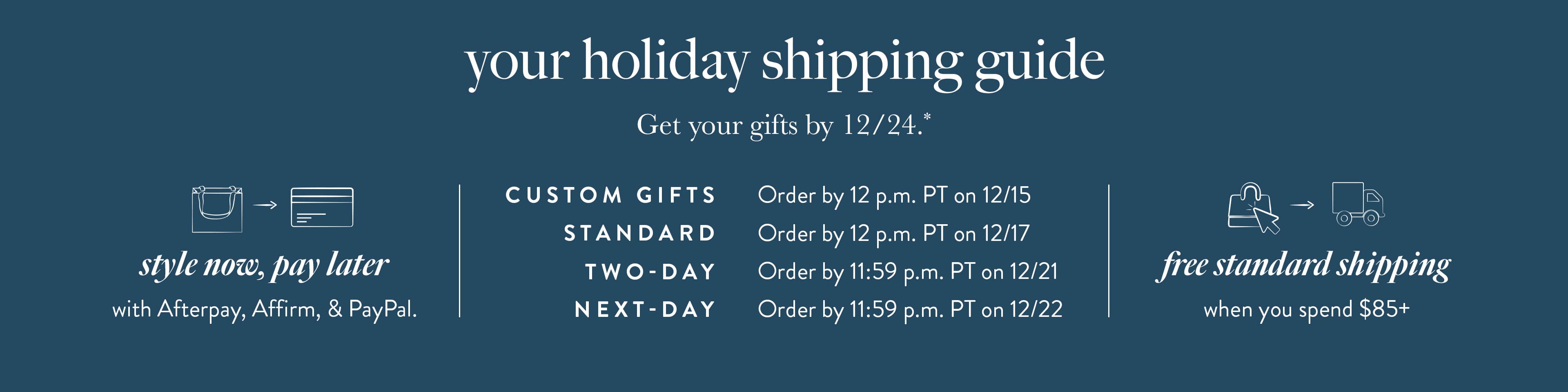 Kendra Scott Holiday Shipping Cutoffs