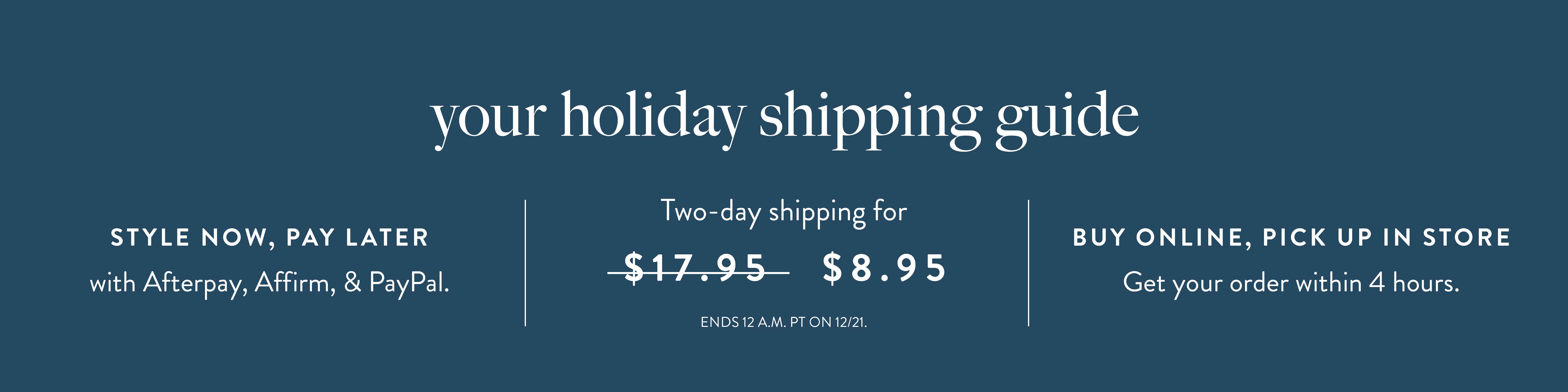 Kendra Scott Holiday Two Day Shipping Promotion