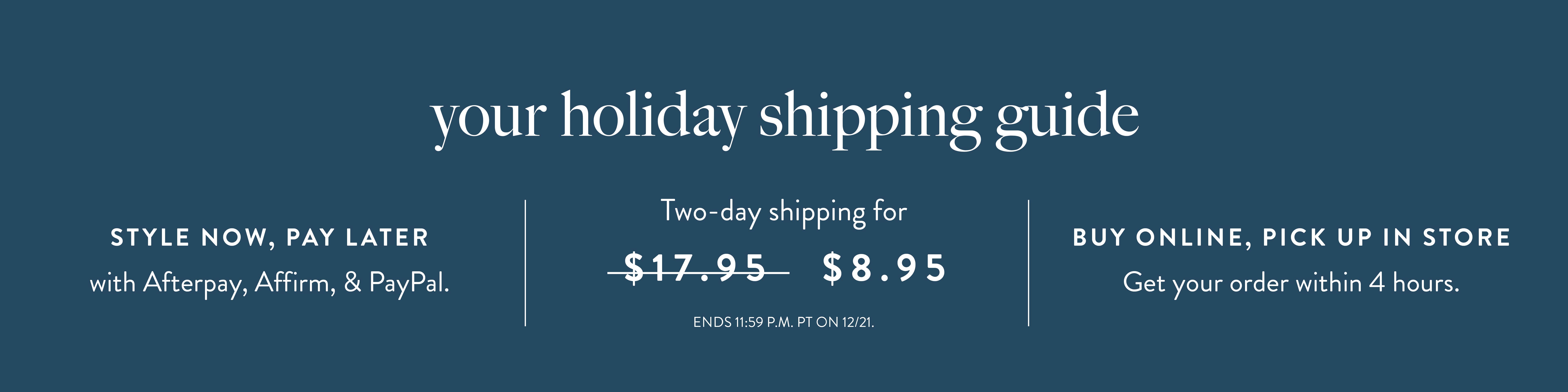 Kendra Scott Holiday Two Day Shipping Promotion