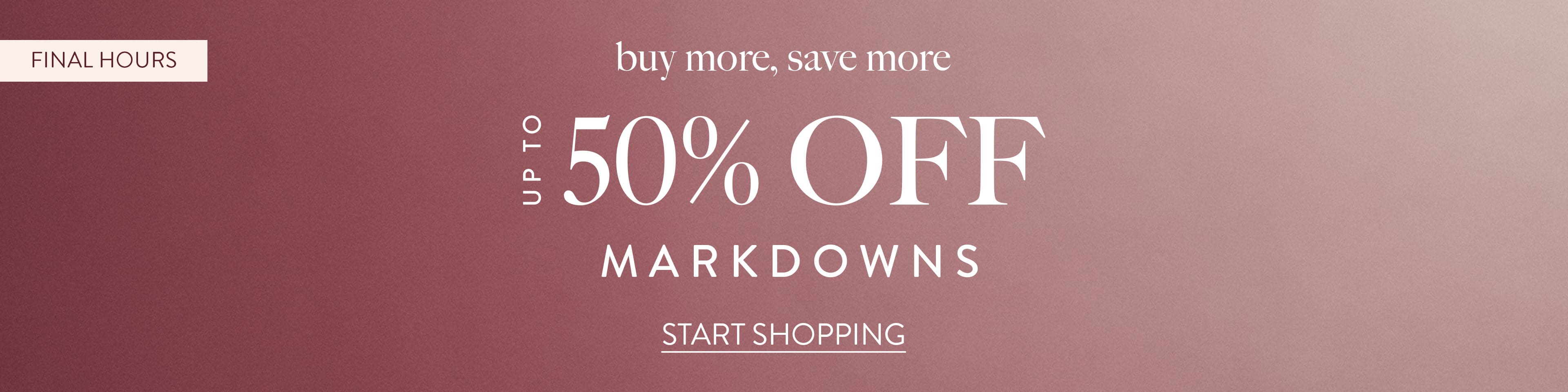 Up to 50% Off Markdowns