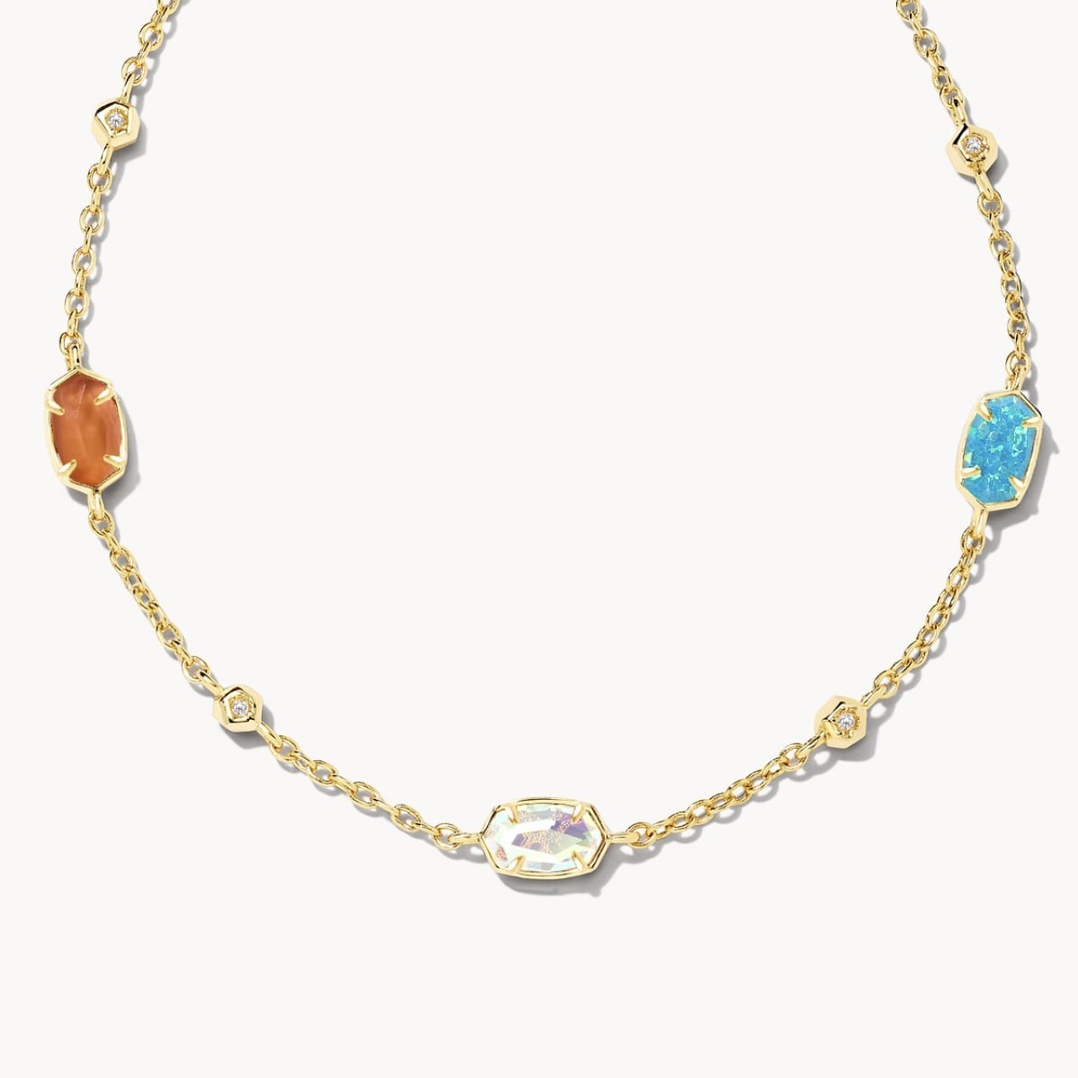 Emilie Three Stone Strand Necklace