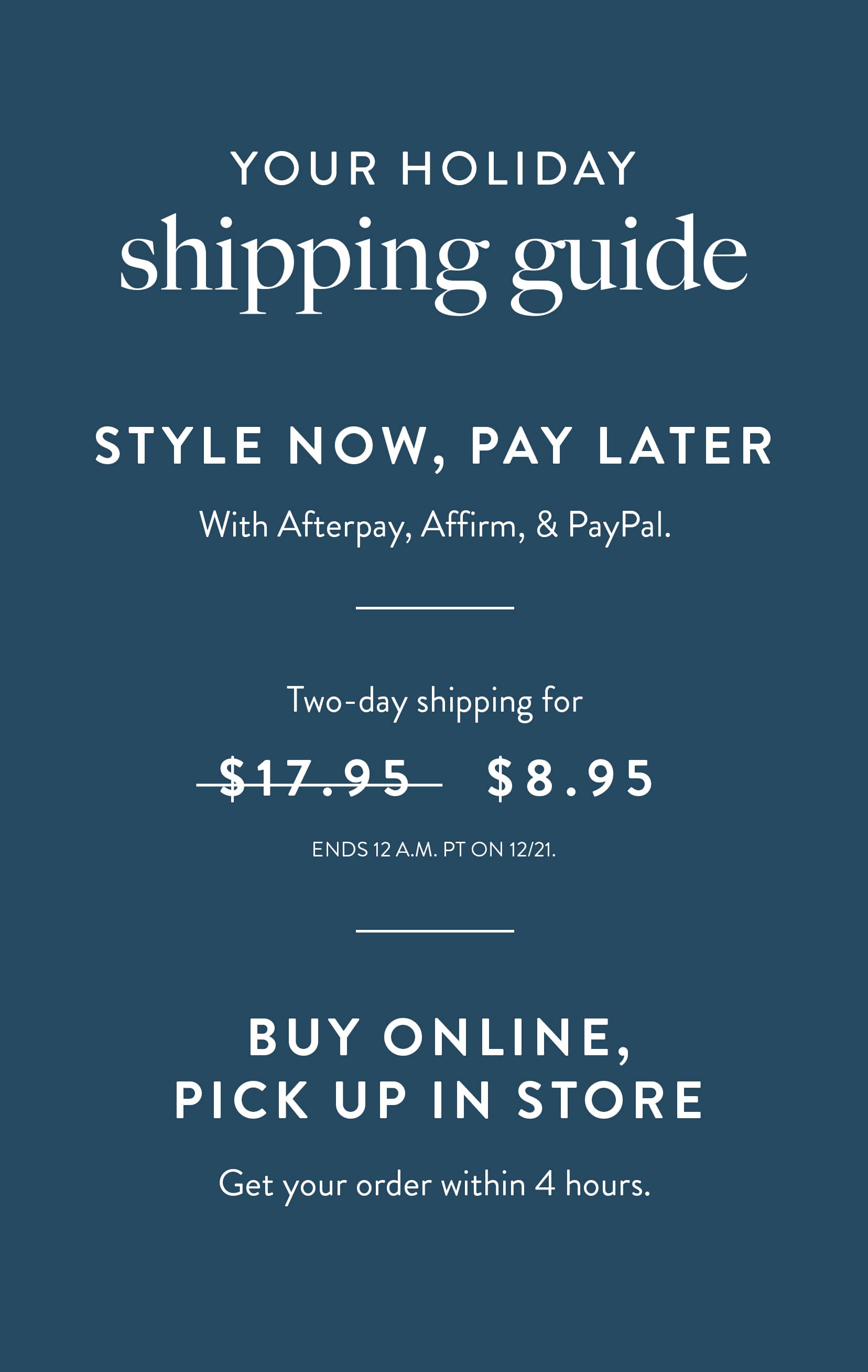 Kendra Scott Holiday Two Day Shipping Promotion