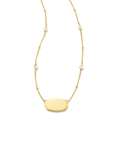 Elisa Pearl 18k Gold Vermeil Pendant Necklace in Freshwater Cultured Pearl
