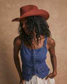 Cowgirl Pinch Crown Hat