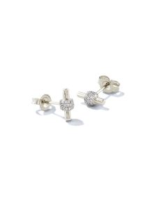 0.17 ct Stella 14k White Gold Stud Earrings in White Diamond