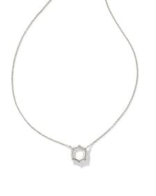 Davis Sterling Silver Luxe Pendant Necklace in White Sapphire