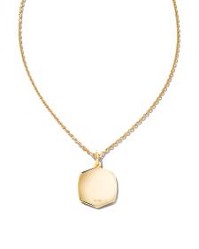 Davis 18k Gold Vermeil Luxe Charm Necklace in White Sapphire