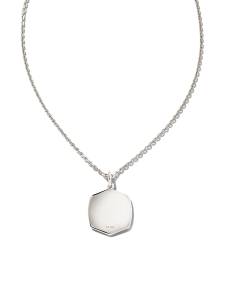 Davis Sterling Silver Luxe Charm Necklace in White Sapphire