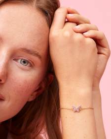 Lillia Butterfly Delicate Bracelet in Crystal