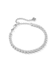 Emery Silver Tennis Bracelet in White CZ