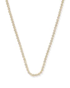 Emery Gold Tennis Necklace in White CZ