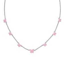 Lillia Butterfly Silver Enamel Strand Necklace