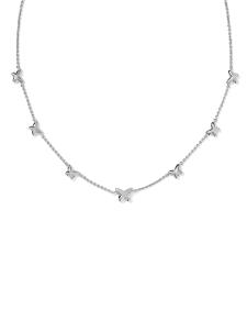 Lillia Butterfly Silver Enamel Strand Necklace