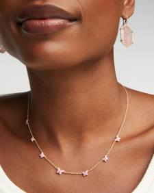 Lillia Butterfly Enamel Strand Necklace