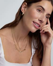 Bria Gold Short Pendant Necklace