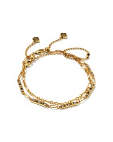 Fate Vintage Gold Set of 2 Delicate Chain Bracelets
