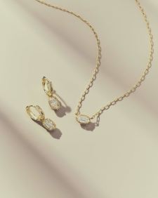 Mini Elisa Luxe Gold Pendant Necklace
