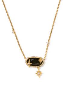 Elisa Star Vintage Gold Short Pendant Necklace