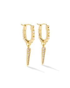Fate Gold Charm Huggie Earrings