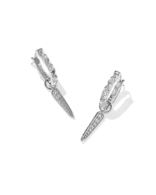 Fate Silver Charm Huggie Earrings