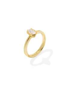 Mini Elyse Luxe Gold Band Ring