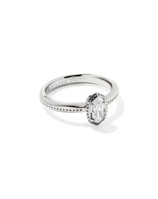 Mini Elyse Luxe Silver Band Ring