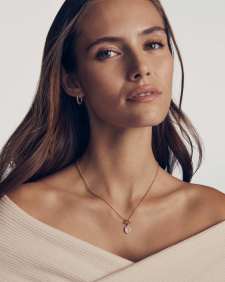 Daphne Crystal Frame Gold Toggle Necklace