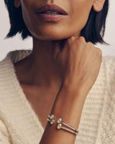 Mini Elton Luxe Gold Cuff Bracelet