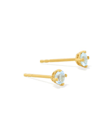Maisie 18k Yellow Gold Vermeil March Stud Earrings