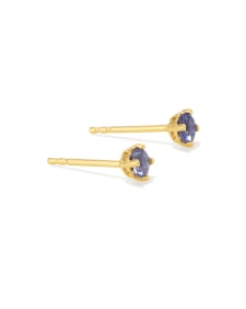 Maisie 18k Yellow Gold Vermeil September Stud Earrings