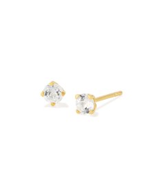 Maisie 18k Yellow Gold Vermeil April Stud Earrings